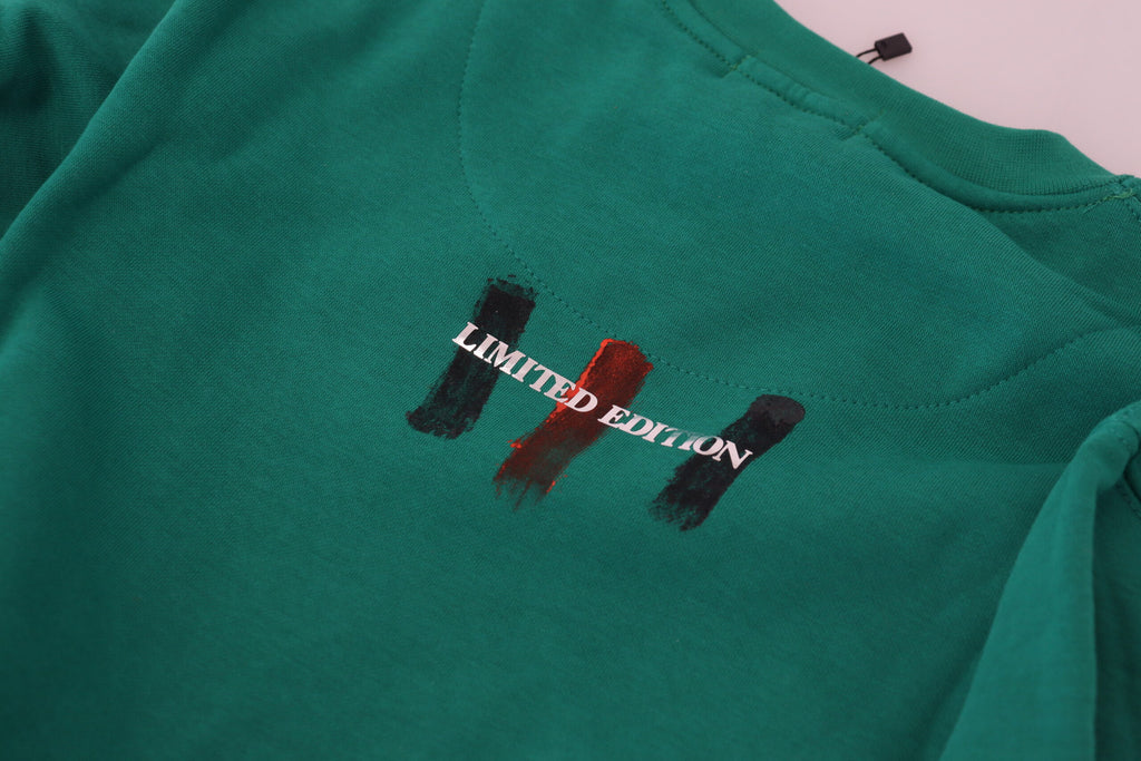 Philippe Model Grün bedruckter Langarmpullover Pullover