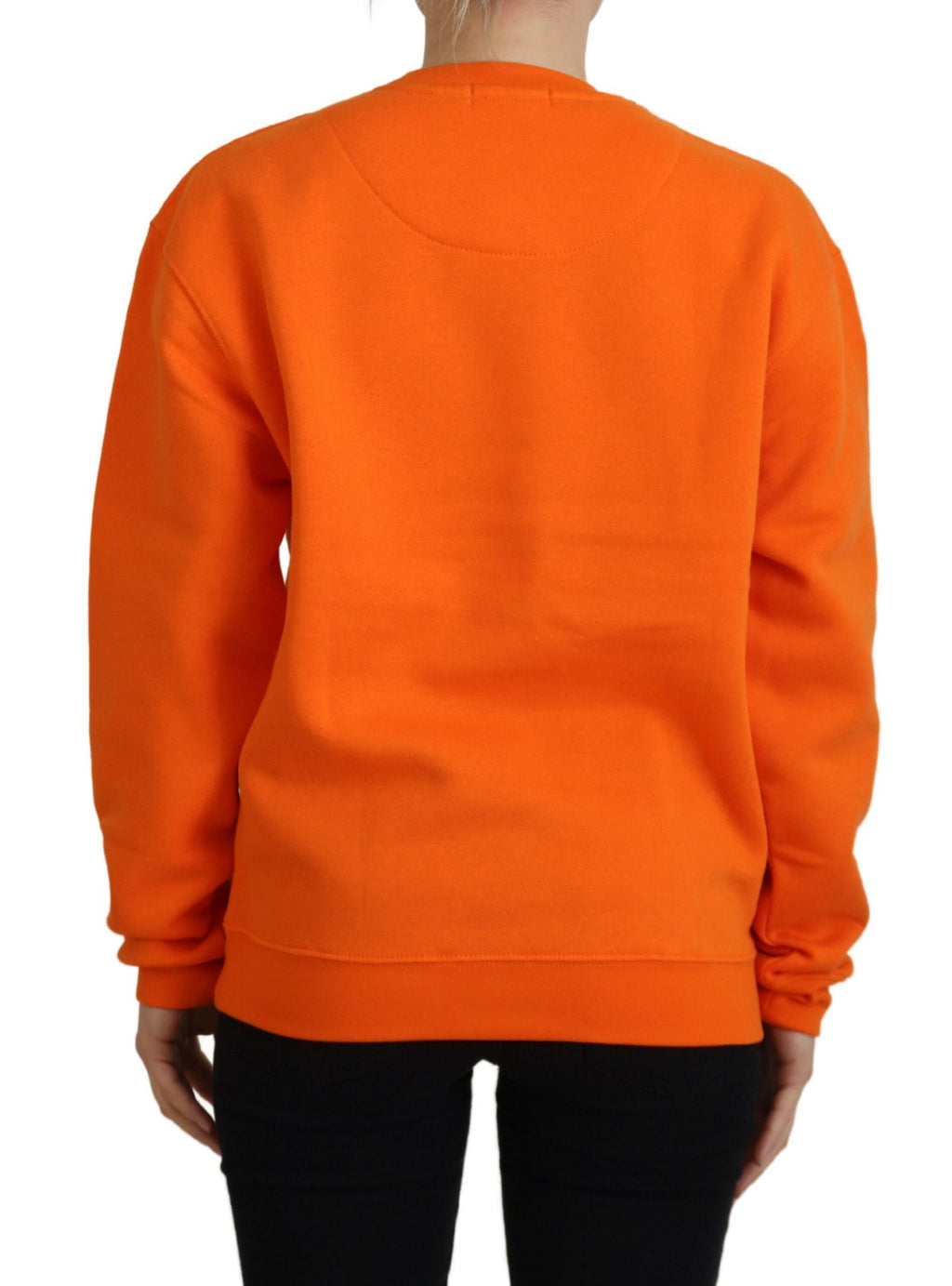 Philippe Model Orange bedruckter Pullover mit langen Ärmeln Pullover