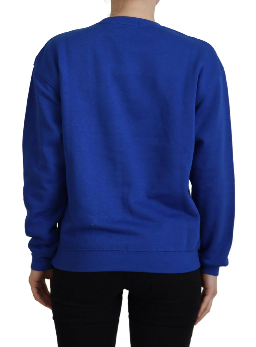 Philippe Model Blauer bedruckter Pullover mit langen Ärmeln Pullover