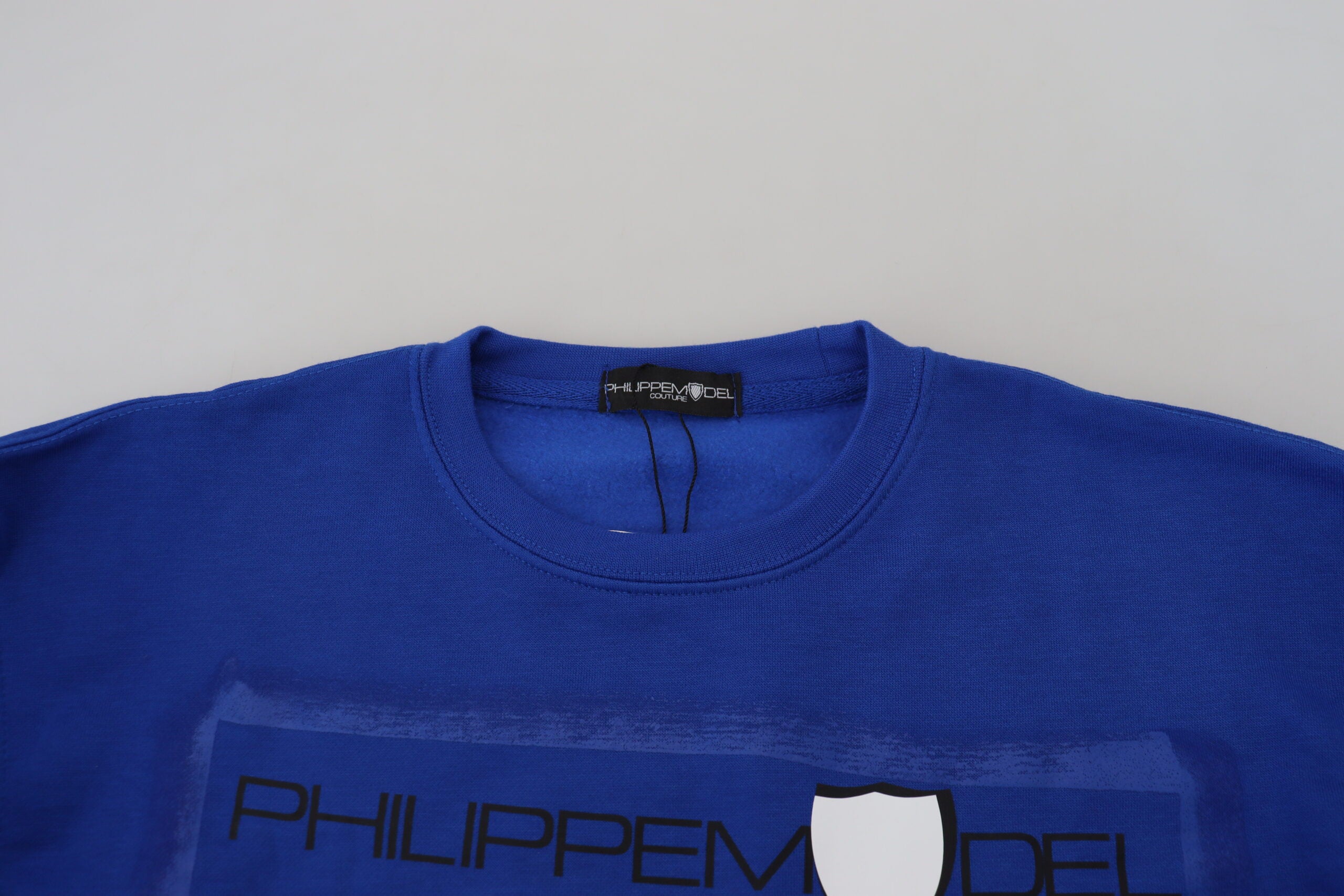 Philippe Model Blauer bedruckter Pullover mit langen Ärmeln Pullover