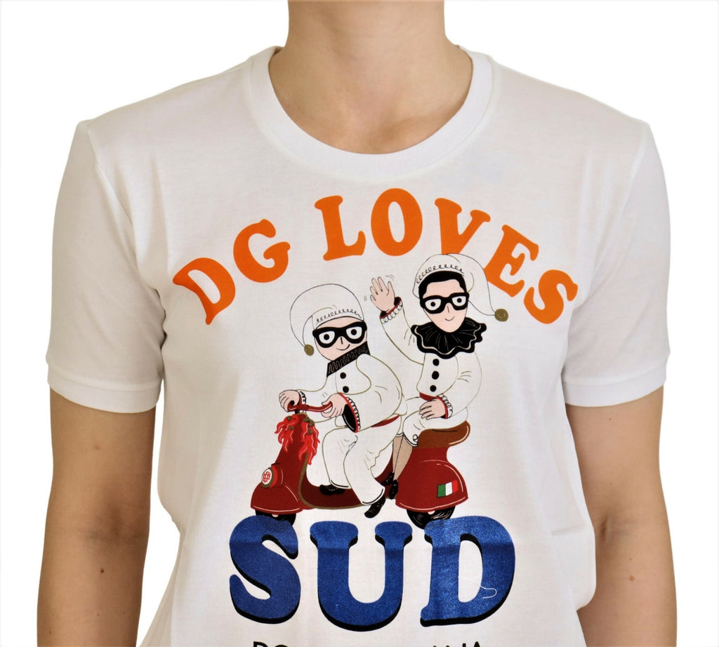 Dolce & Gabbana Weißes Baumwoll-T-Shirt von DG Loves SUD