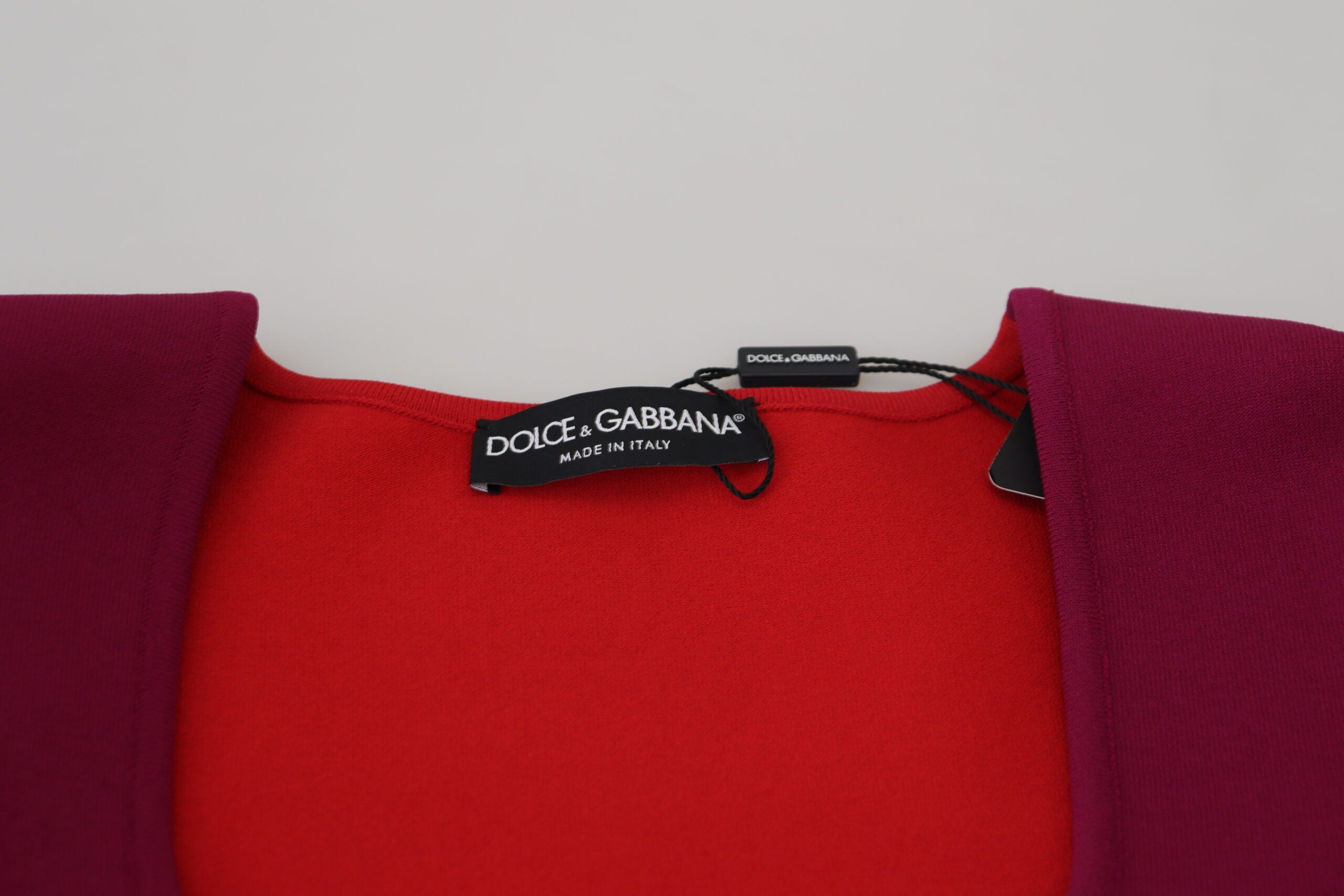 Dolce & Gabbana Multicolor Viskose Pullover mit quadratischem Ausschnitt