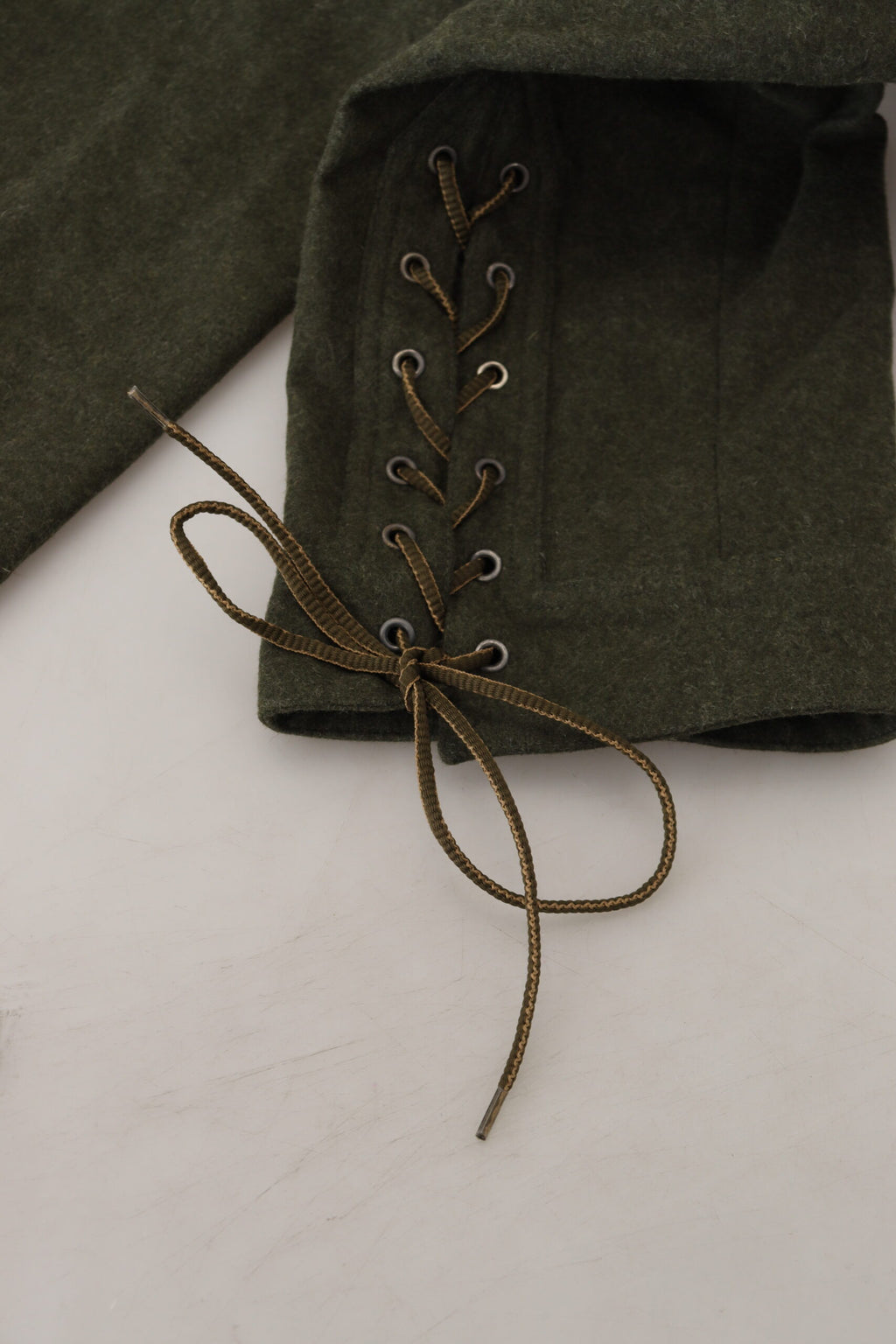 Ermanno Scervino Grüne Lace Up Leg Frauen Tapered Pants