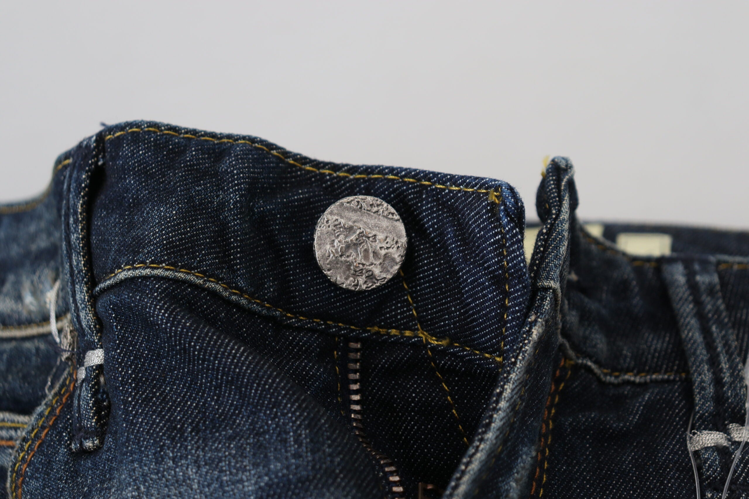 Acht Blaue Baumwolle Slim Fit Damen Casual Denim Jeans