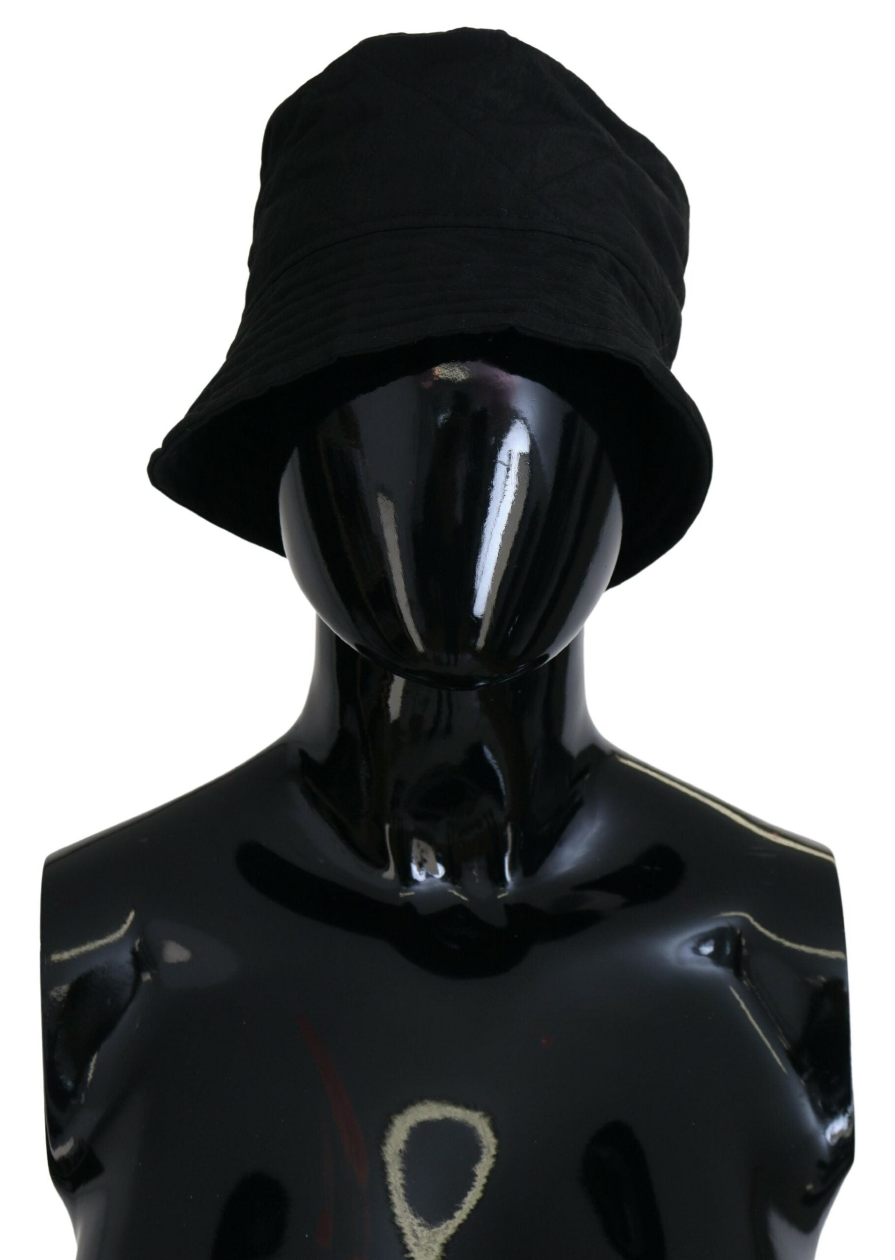 Dolce & Gabbana Schwarzes Nylon Frauen Eimer Kappe Hut