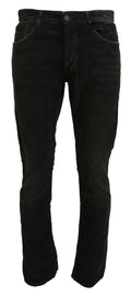 Costume National Grauer Baumwollcord Herren Freizeitjeans