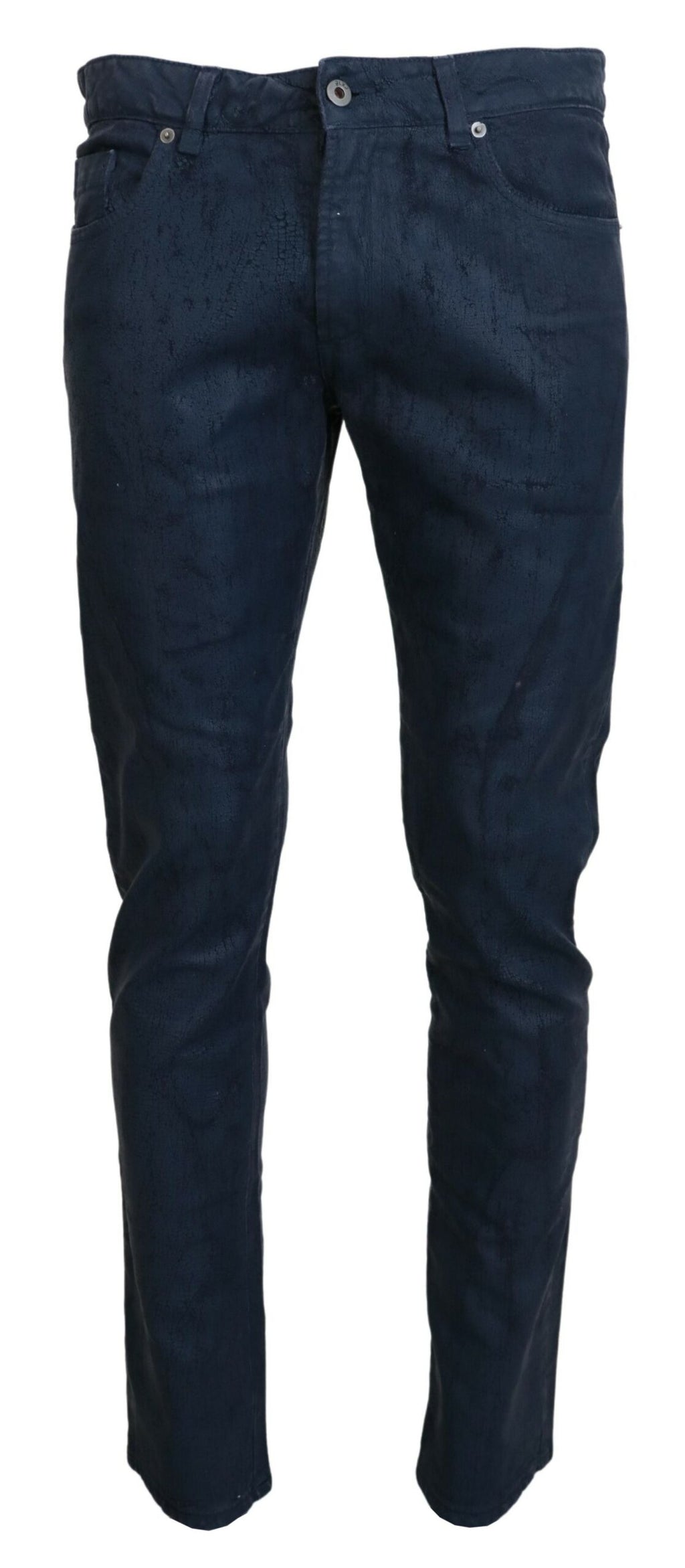 Exte Blaue Baumwolle Tapered Slim Fit Herren Casual Denim Jeans