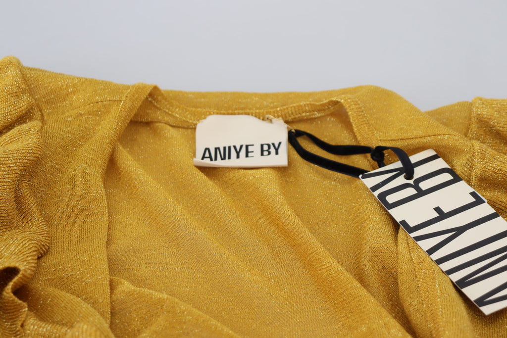 Aniye By Gold Lange Ärmel Gerüschte Damen Strickjacke Pullover