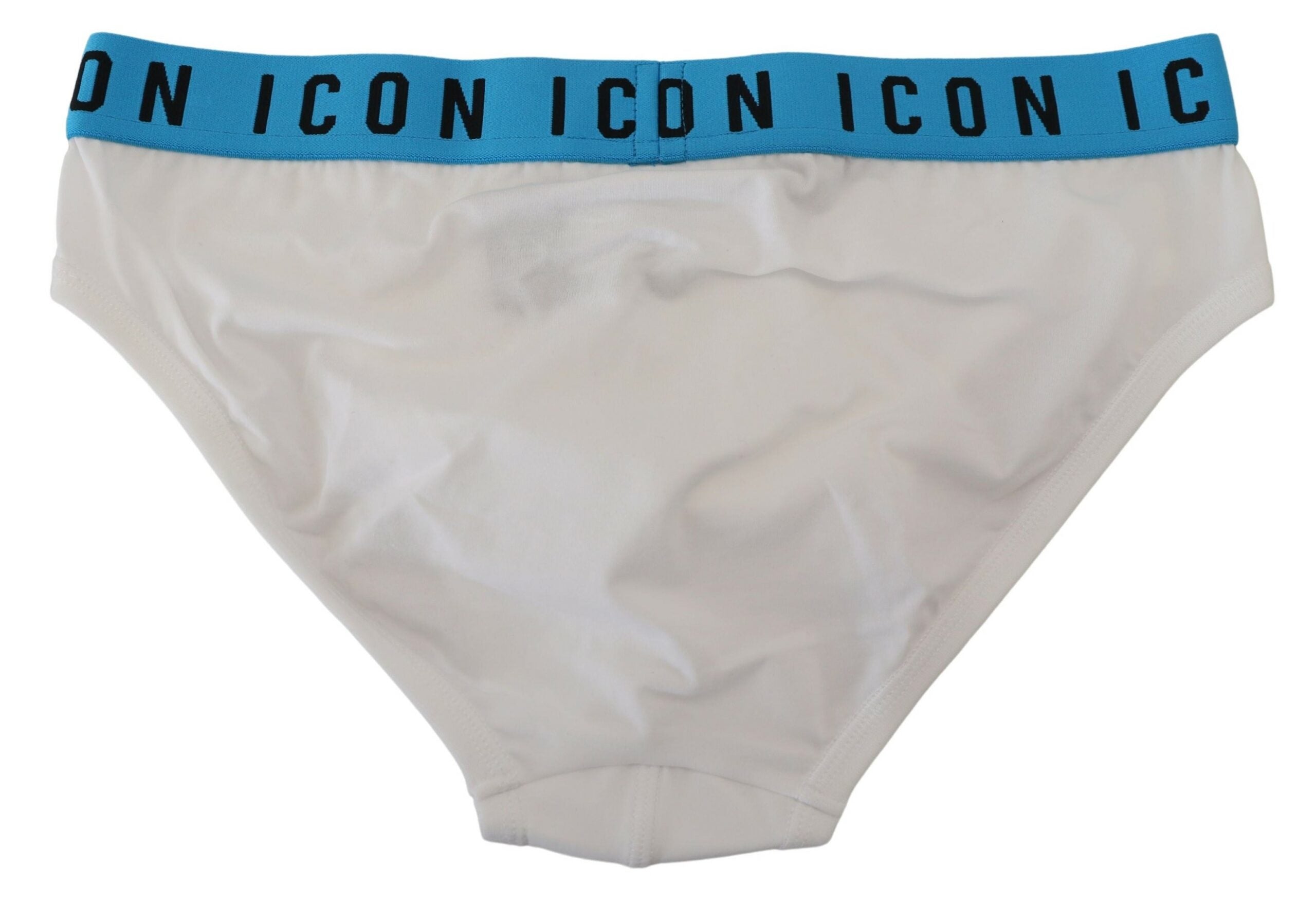 Dsquared² Weiße Icon Logo Baumwolle Stretch Männer Slip Unterwäsche