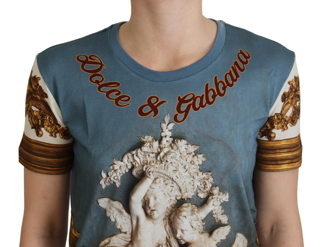Dolce & Gabbana Multicolor DG Logo Angel Bedrucktes Shirt Top