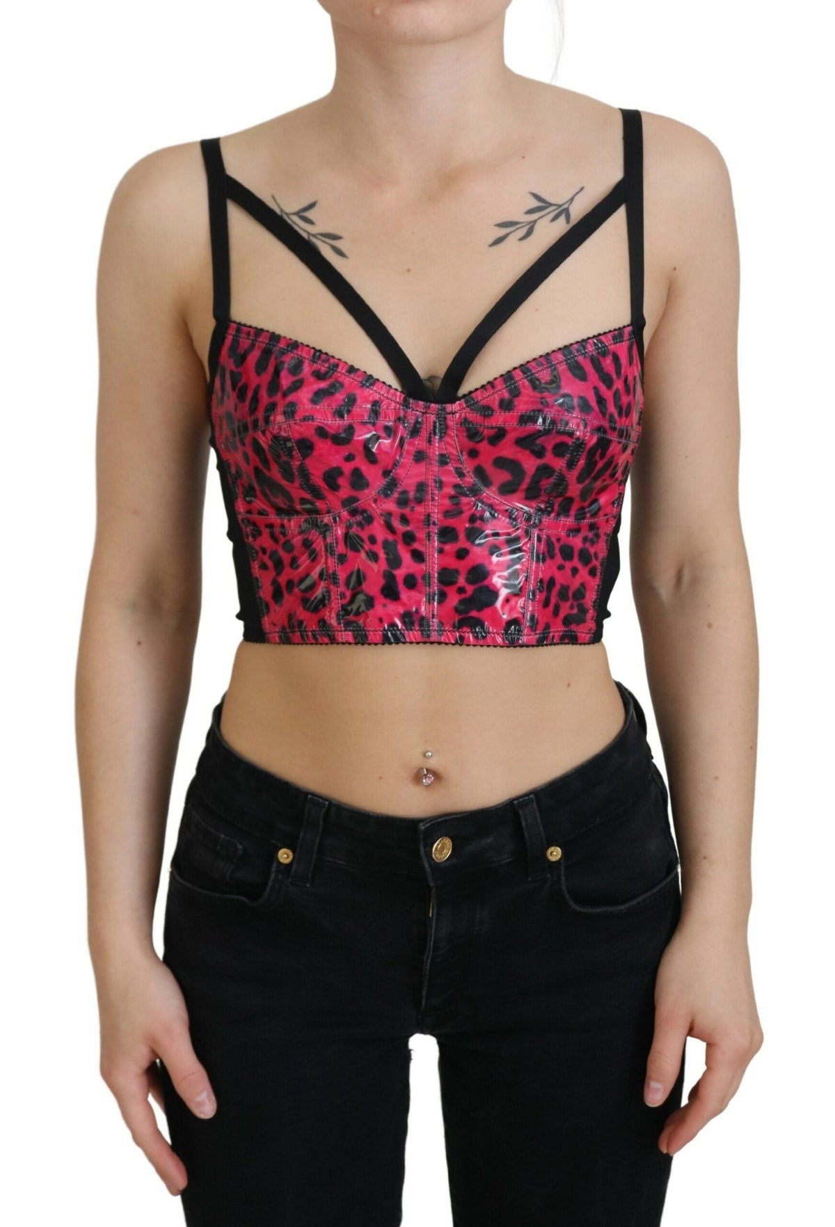 Dolce & Gabbana Leopardenmuster Bustier Korsett-Top