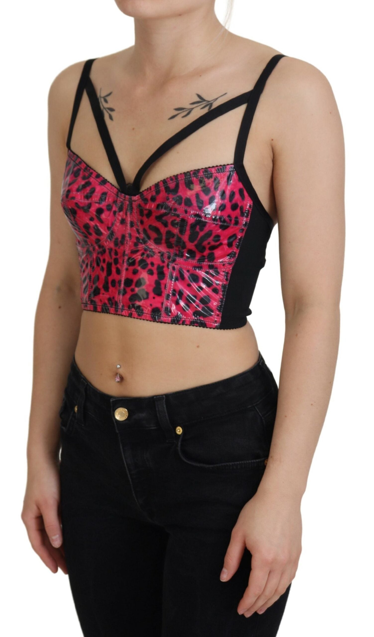 Dolce & Gabbana Leopardenmuster Bustier Korsett-Top
