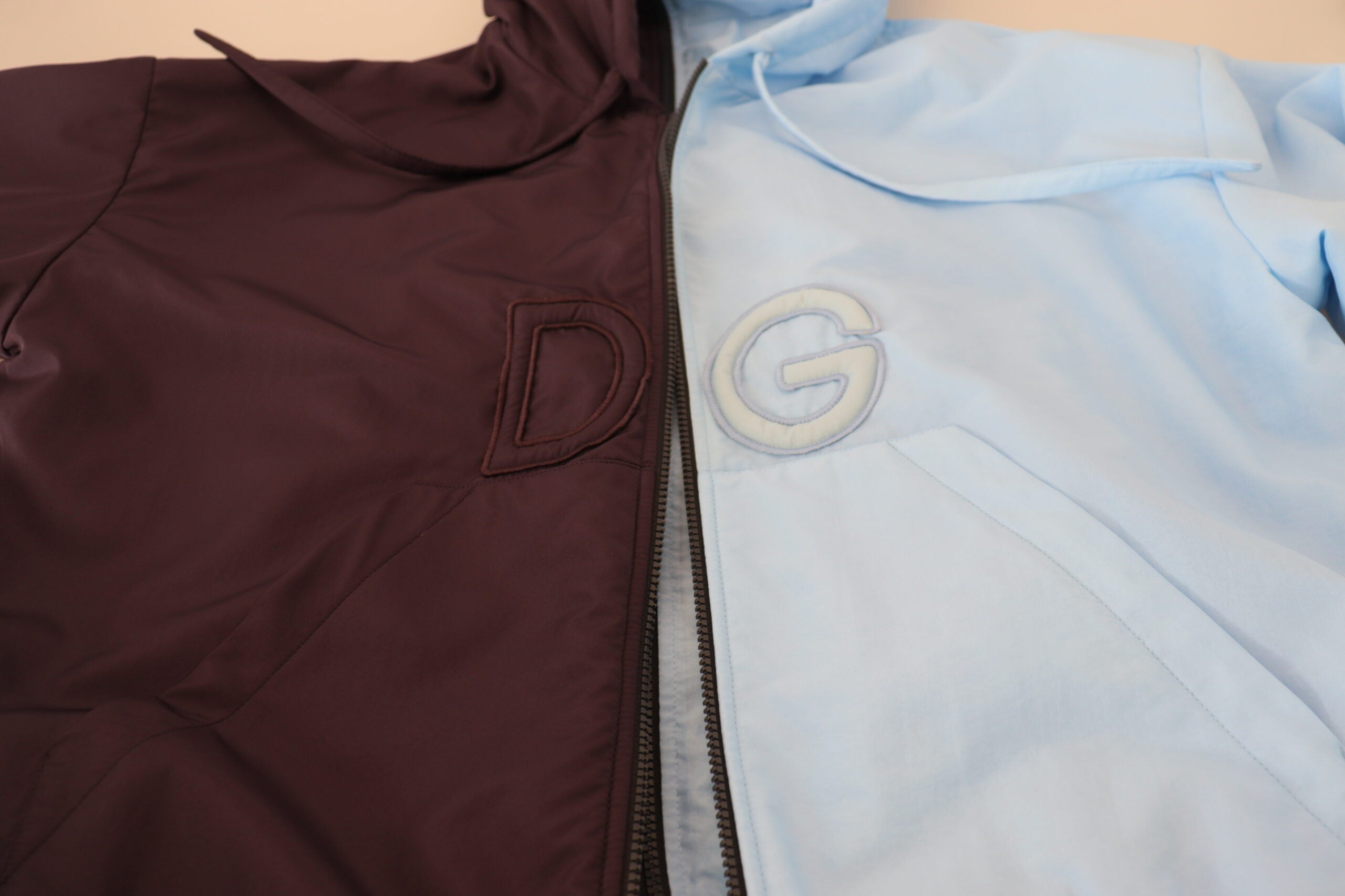 Dolce & Gabbana Schwarz Blau DG Hooded Full Zip Herren Jacke