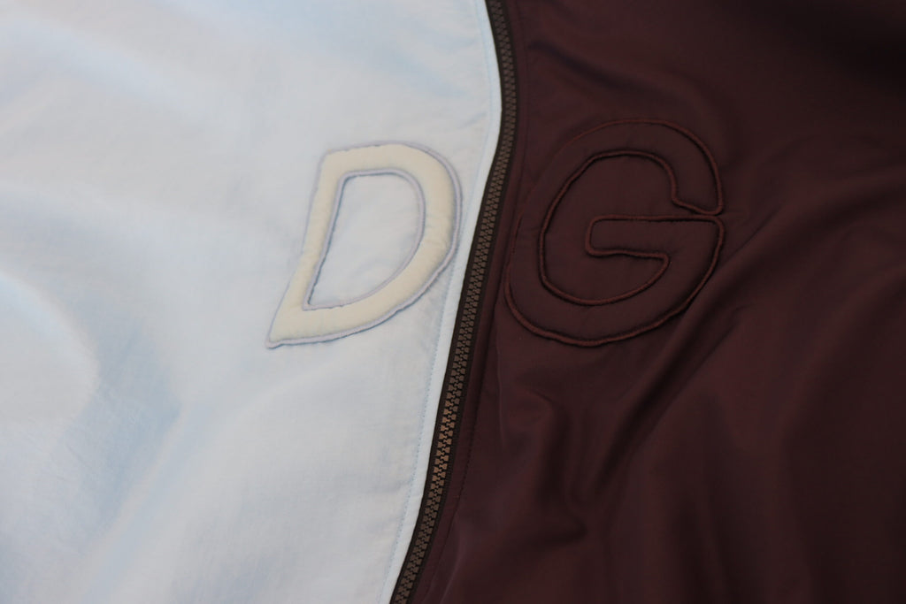 Dolce & Gabbana Schwarz Blau DG Hooded Full Zip Herren Jacke