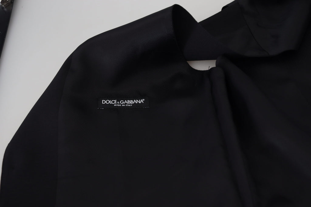 Dolce & Gabbana Schwarze Schurwollweste Formelle Weste