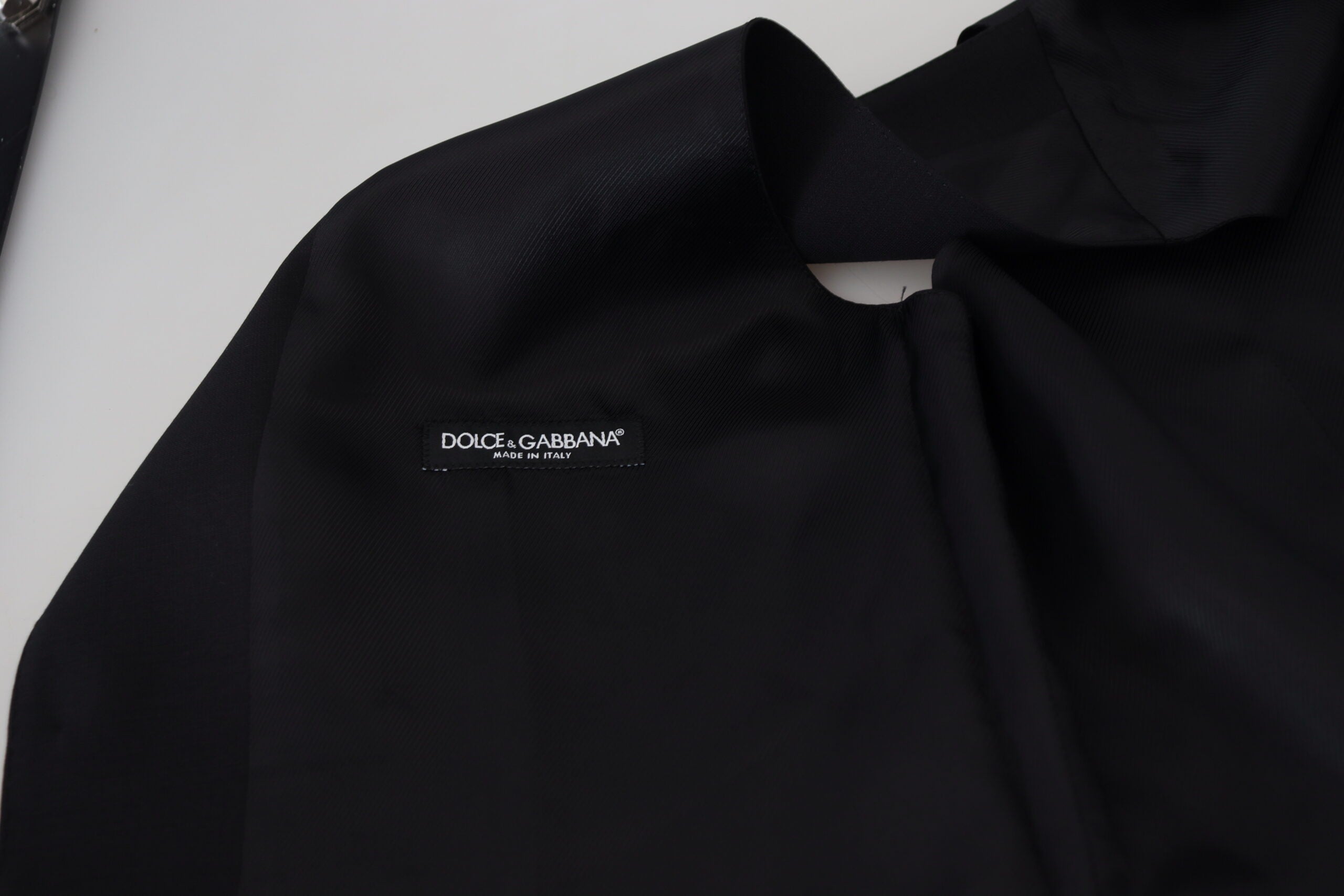 Dolce & Gabbana Schwarze Schurwollweste Formelle Weste