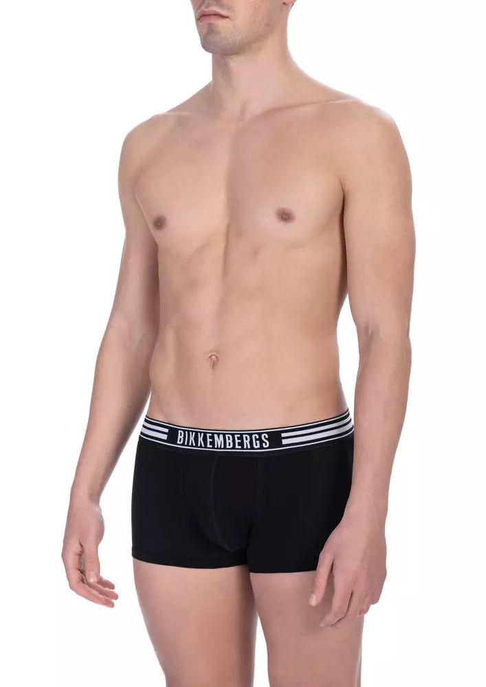 Bikkembergs Schwarze Baumwoll-Boxershorts im 2er-Pack für Herren
