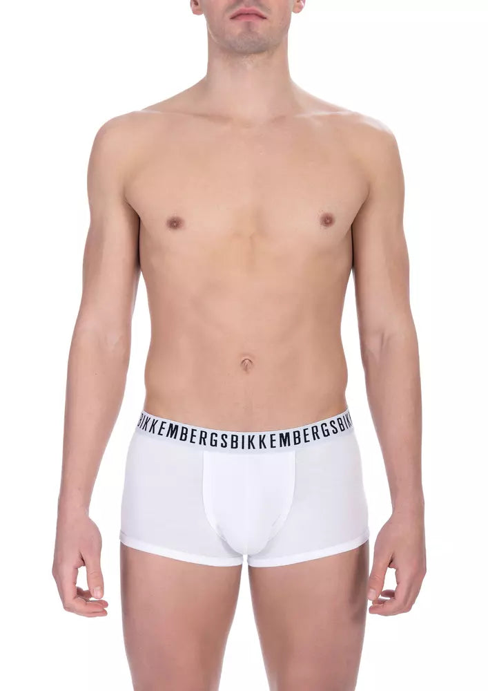 Bikkembergs Weißes Baumwoll-Boxershorts im 2er-Pack für Herren