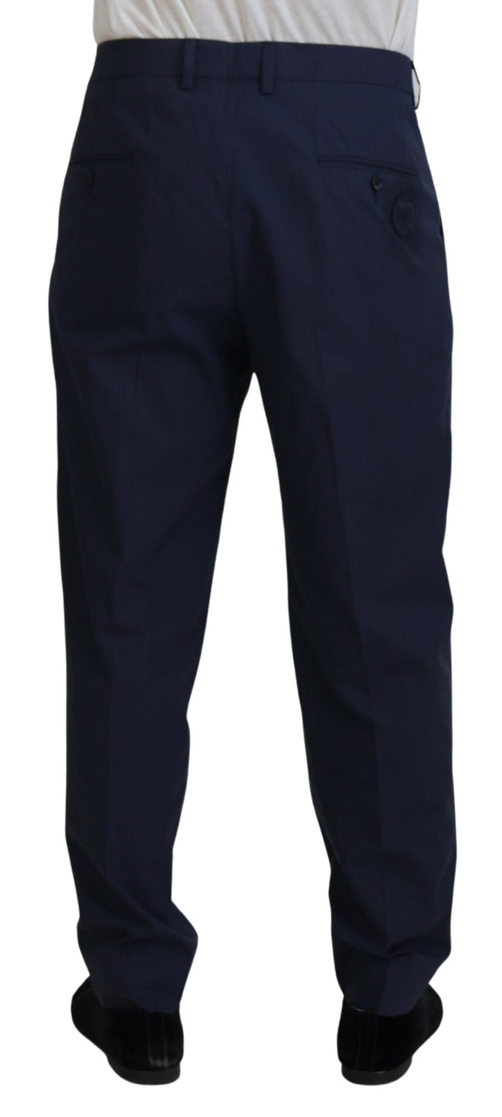 Dolce & Gabbana Dunkelblaue formelle Chino-Hose aus Baumwolle