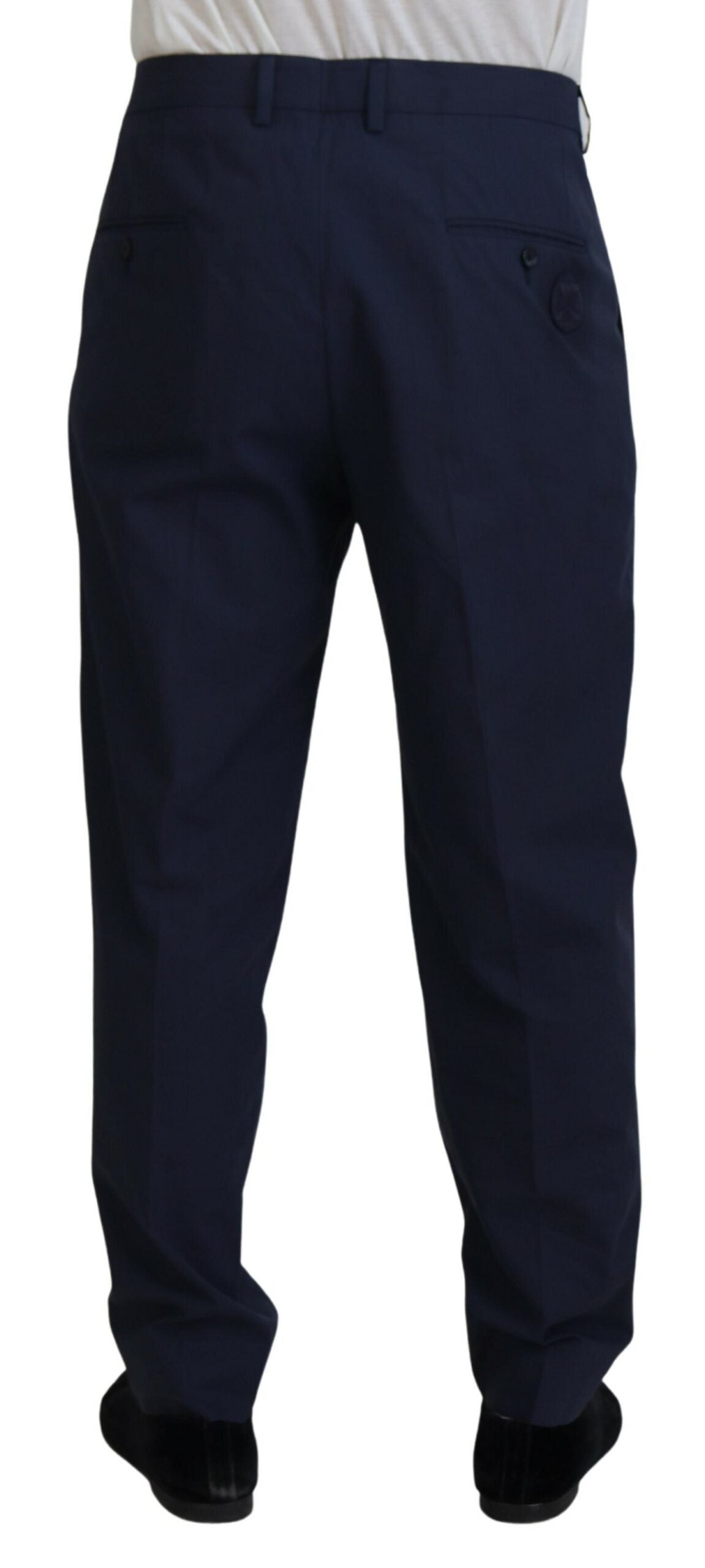 Dolce & Gabbana Dunkelblaue formelle Chino-Hose aus Baumwolle