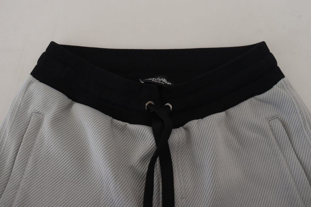 Dolce & Gabbana Graue Polyester-Sweatpants Jogger-Hose