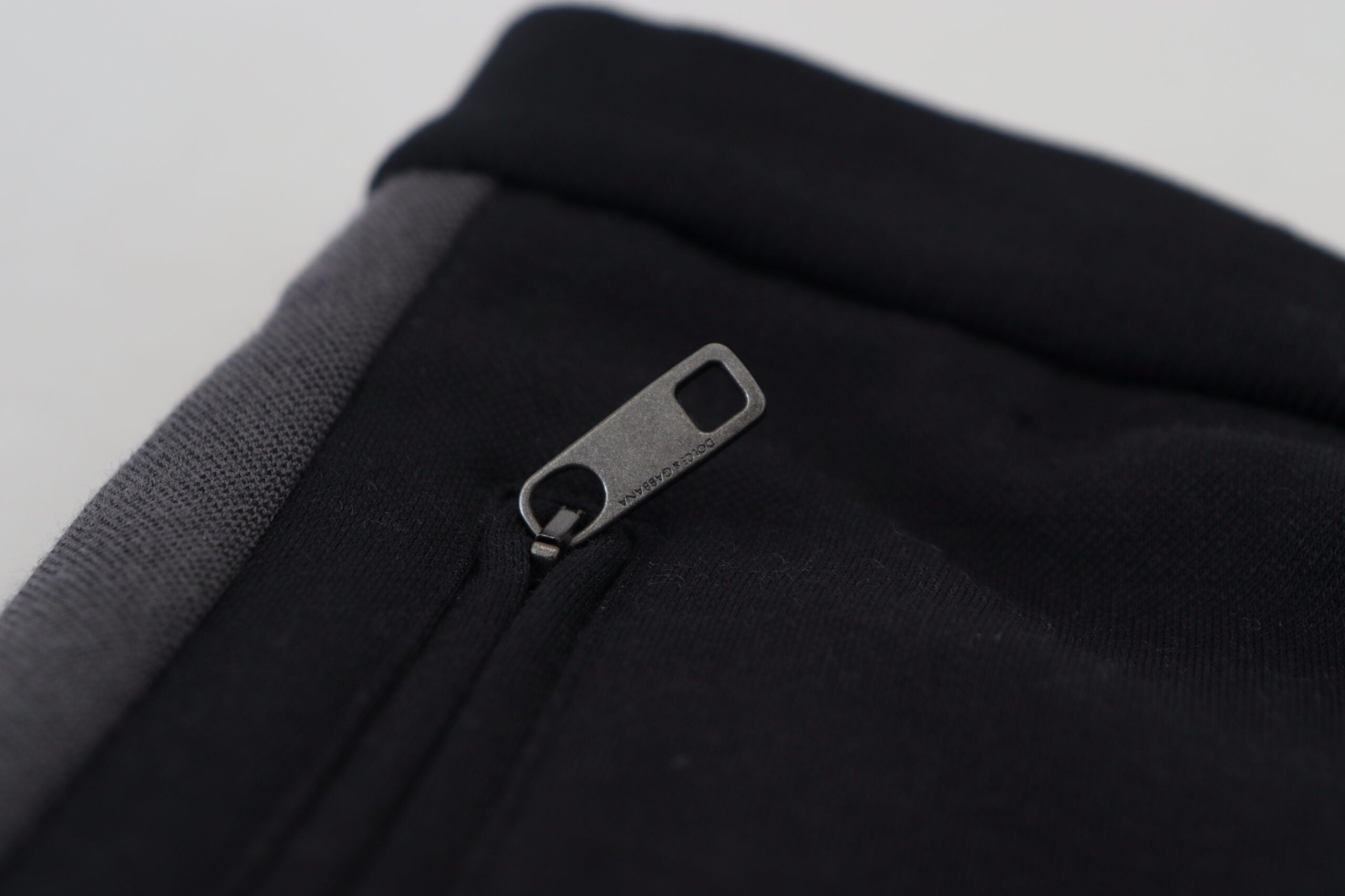 Dolce & Gabbana Schwarze Woll-Hufeisen-Jogger-Hose