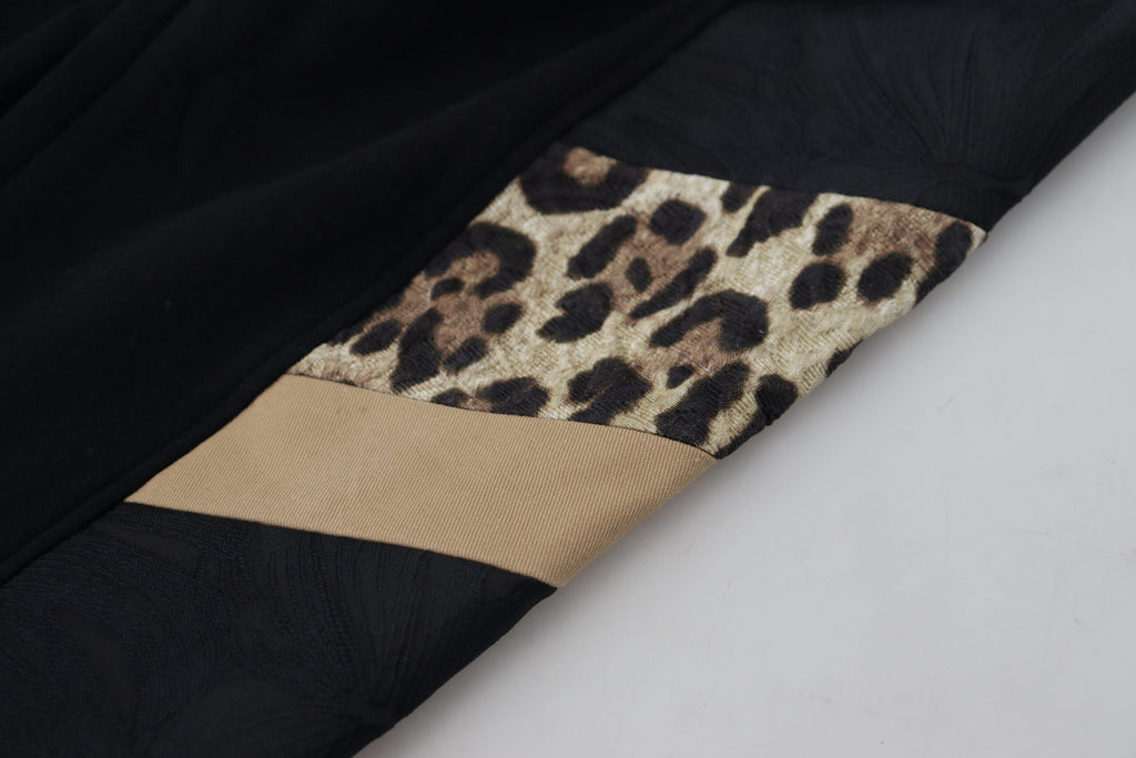 Dolce & Gabbana Schwarze Polyester Skinny Jogger Herren Hosen