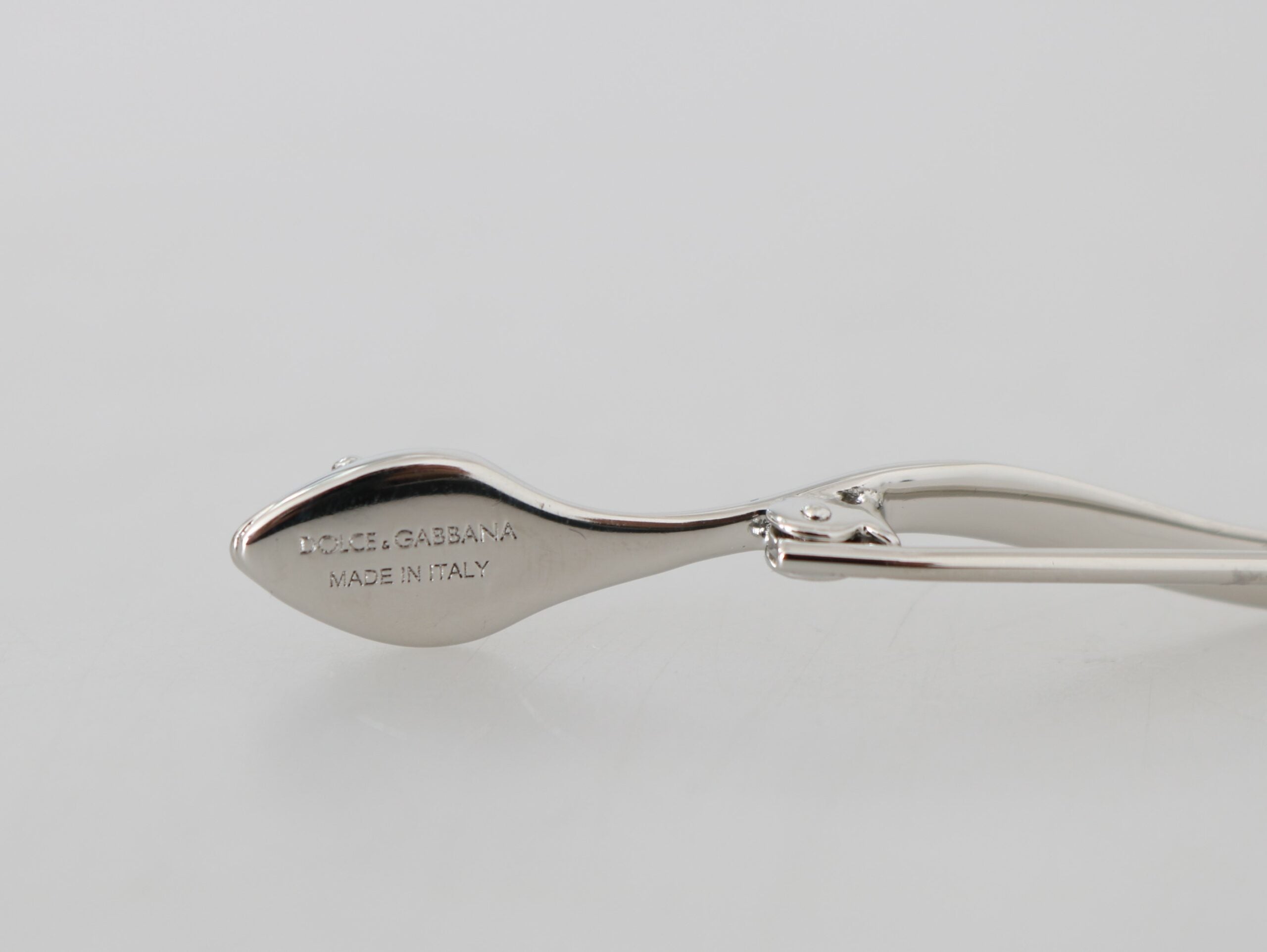 Dolce & Gabbana Silber Messing Kristall Spilla Serpente Herren Brosche Pin