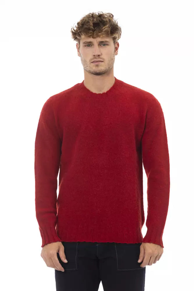 Alpha Studio Roten Wollpullover für Herren