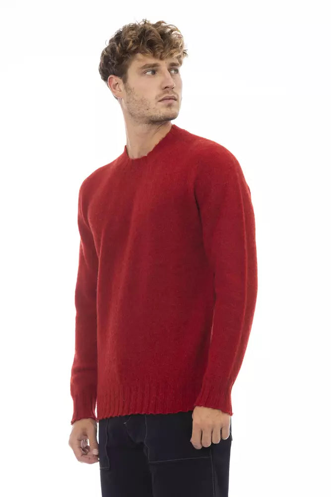 Alpha Studio Roten Wollpullover für Herren