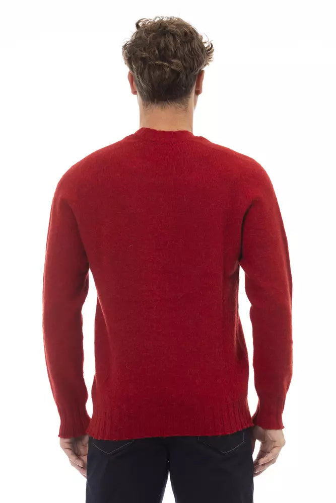 Alpha Studio Roten Wollpullover für Herren