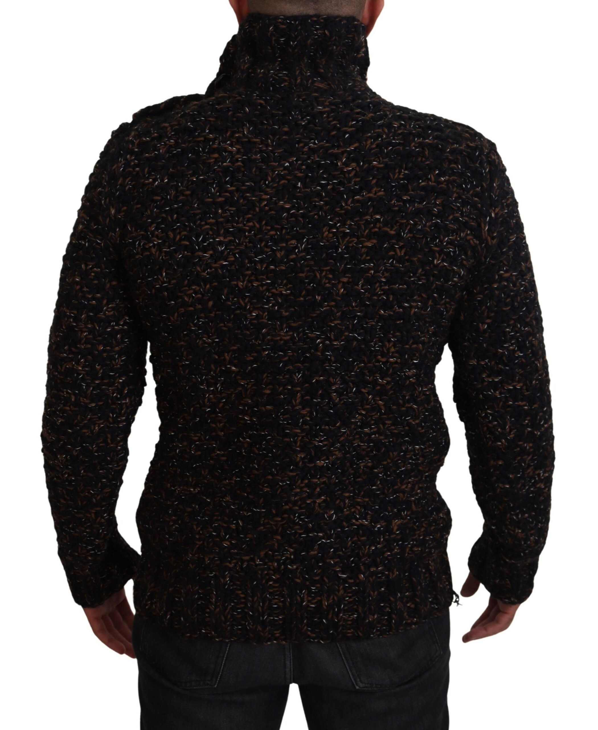 Dolce & Gabbana Brauner Fatto A Mano Rollkragenpullover Pullover
