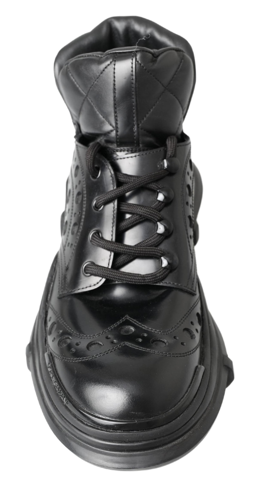 Dolce & Gabbana Schwarze Lederstiefel für die Freizeit