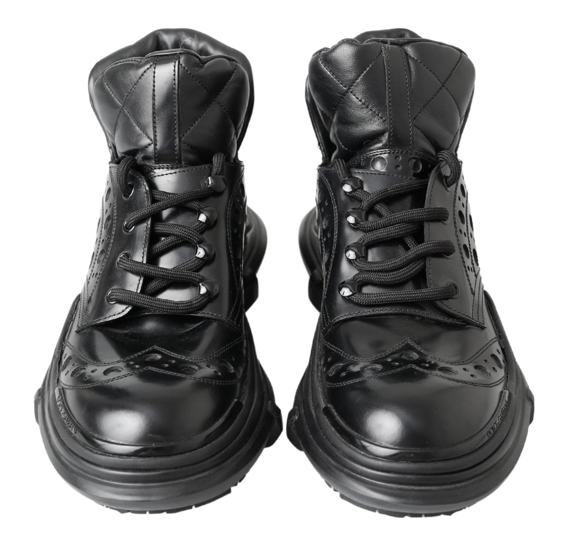 Dolce & Gabbana Schwarze Lederstiefel für die Freizeit