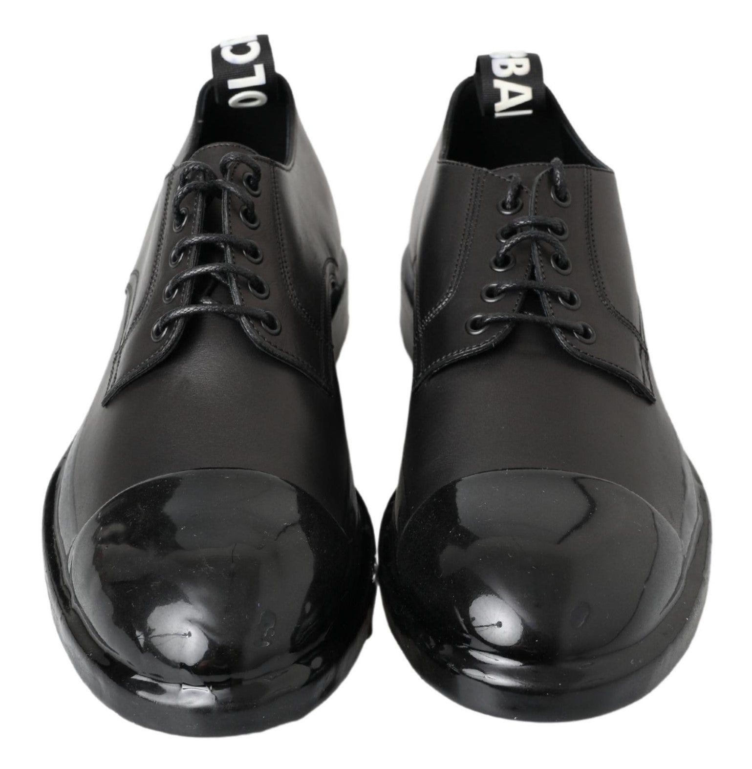 Dolce & Gabbana Schwarze Leder Derby-Schuhe