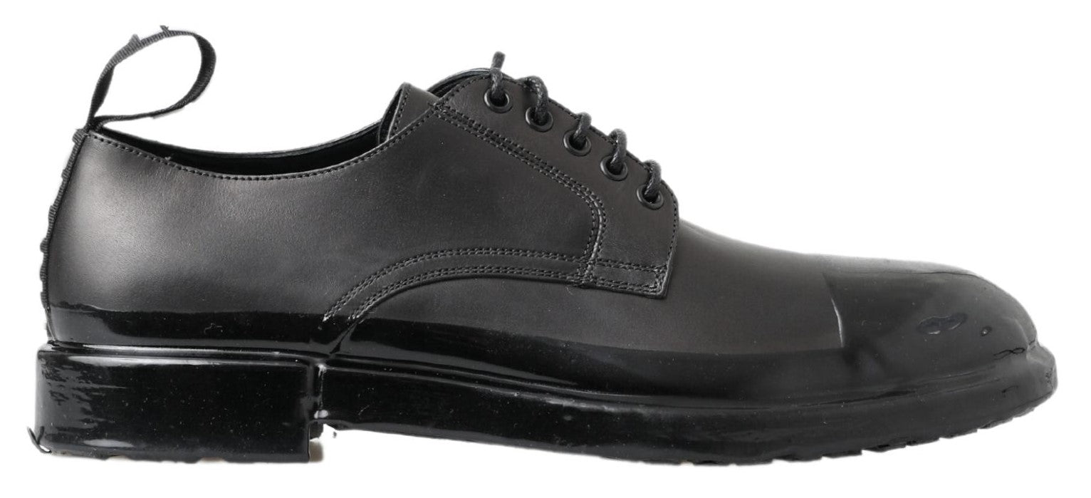 Dolce & Gabbana Schwarze Leder Derby-Schuhe