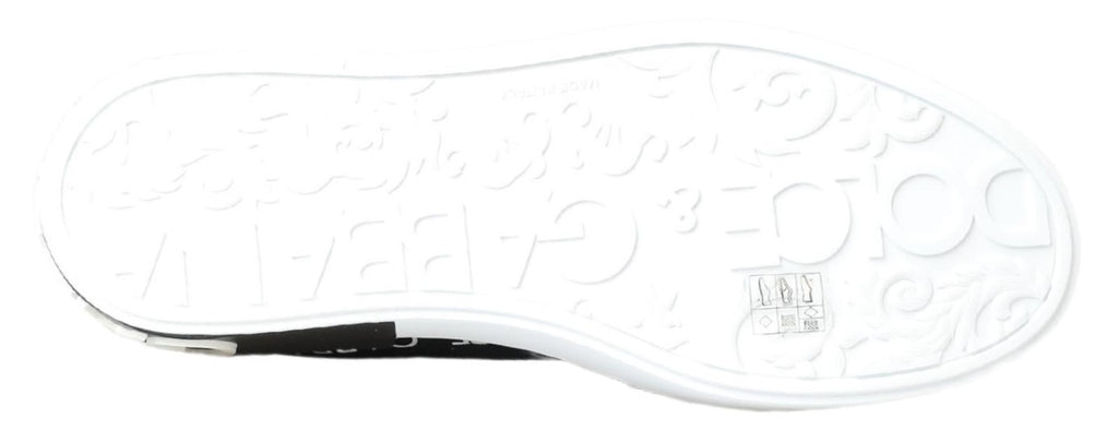 Dolce & Gabbana Rot Weiß Flache Turnschuhe Loafers Schuhe