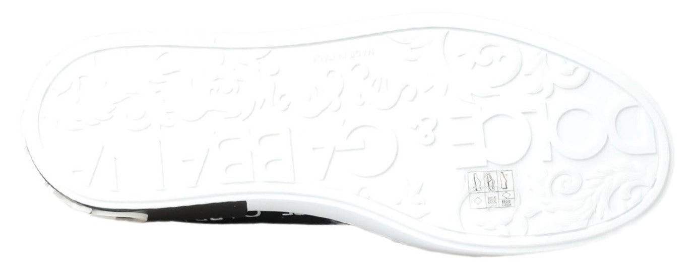 Dolce & Gabbana Rot Weiß Flache Turnschuhe Loafers Schuhe