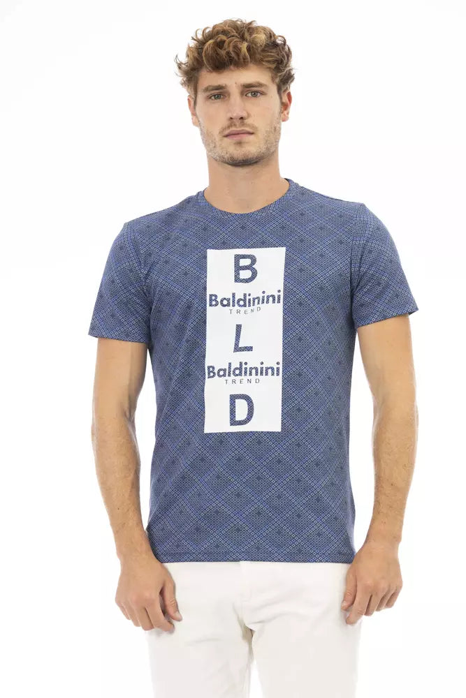 Baldinini Trend Blau Baumwolle Männer T-Shirt