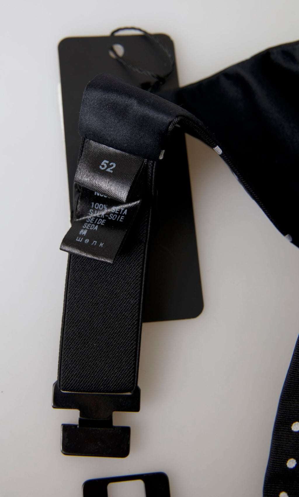 Dolce & Gabbana Schwarzer Seiden Polka Taille Smoking Gürtel Kummerbund