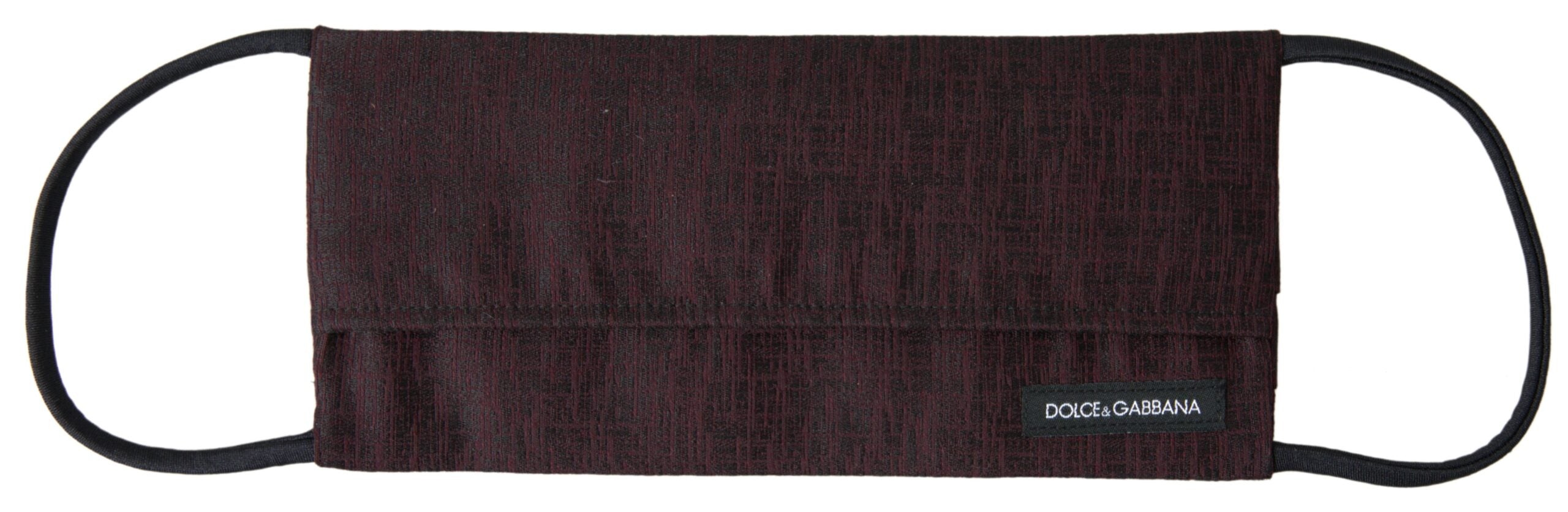 Dolce & Gabbana Kastanienbraune plissierte elastische Ohrenschlaufe Gesichtsmaske