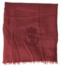 Dolce & Gabbana Burgund Kaschmir Strick Wickelschal Fransen Schal