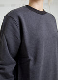 Dolce & Gabbana Dunkelgrauer Baumwollpullover mit Rundhalsausschnitt