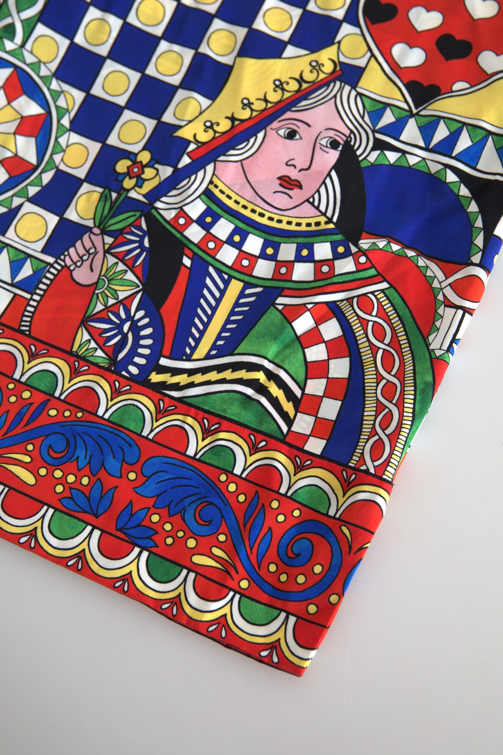 Dolce & Gabbana Mehrfarbig bedrucktes Blusentop mit langen Ärmeln