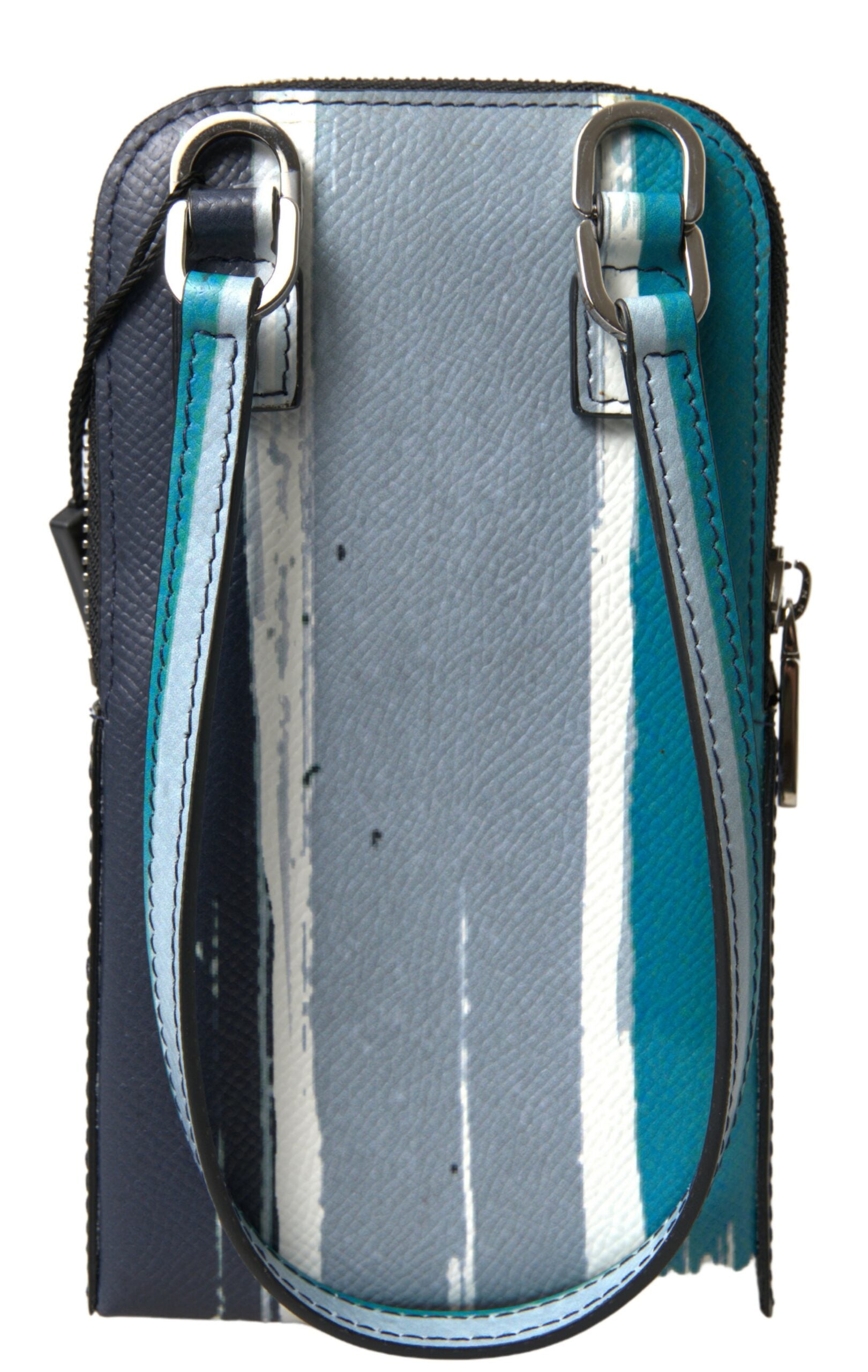 Dolce & Gabbana Blau Leder Geldbörse Crossbody Sling Phone Bag Unisex