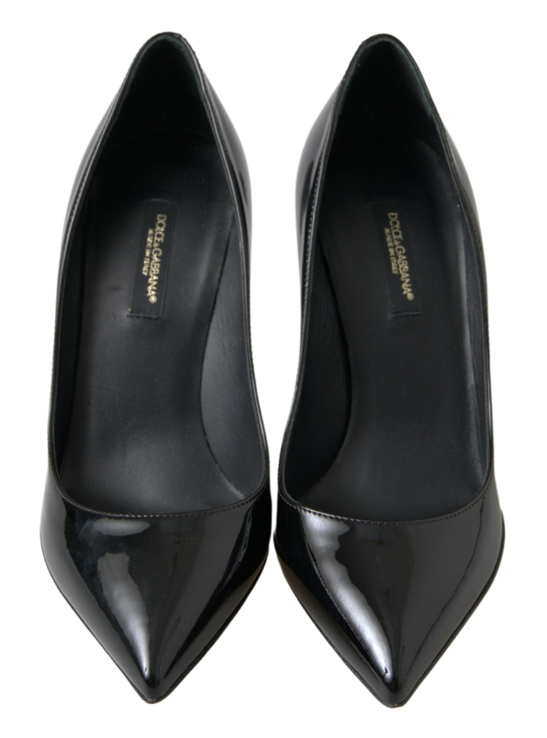 Dolce & Gabbana Schwarze Lackleder High Heels Pumps Schuhe