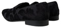 Dolce & Gabbana Schwarze Brokat Slipper Formelle Schuhe