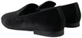 Dolce & Gabbana Schwarze Samt-Slipper Elegante Schuhe