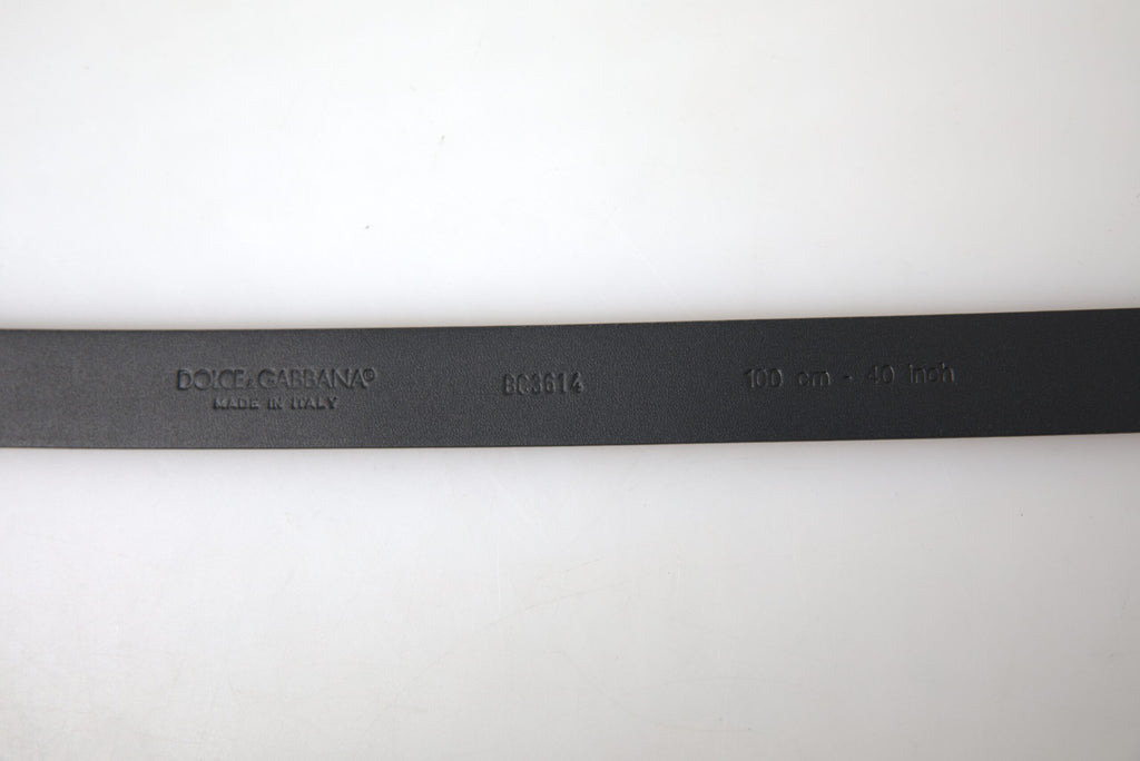 Dolce & Gabbana Bordeauxfarbener Ledergürtel mit silberner Metallschnalle