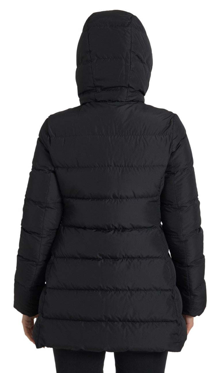 Dolce & Gabbana Schwarze Polyester-Wendejacke mit Kapuze